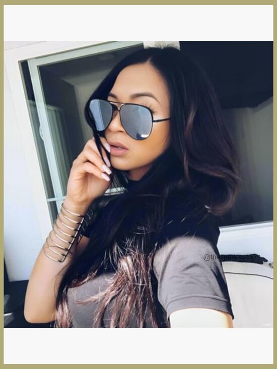 Oversized Aviator Sunglasses, Black Gold Metal, Vintage Pilot Style main image 4